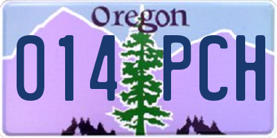 OR license plate 014PCH