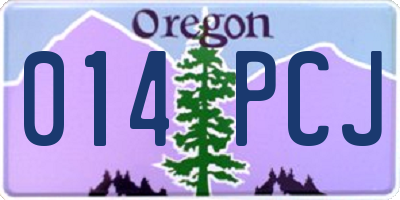OR license plate 014PCJ