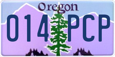 OR license plate 014PCP