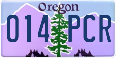 OR license plate 014PCR