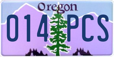 OR license plate 014PCS