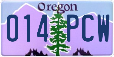 OR license plate 014PCW