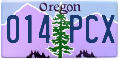 OR license plate 014PCX