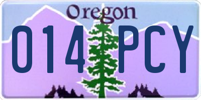 OR license plate 014PCY