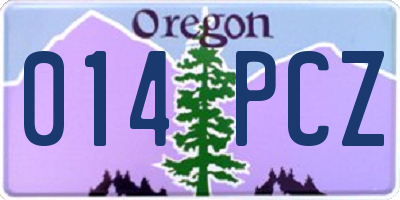 OR license plate 014PCZ