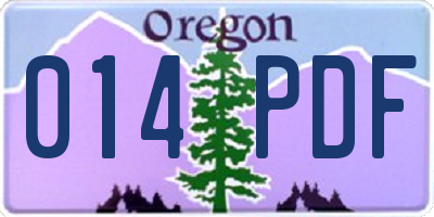 OR license plate 014PDF