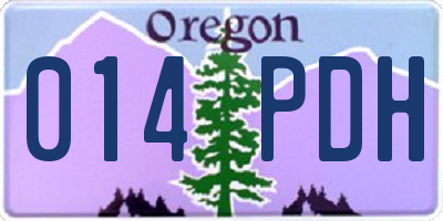 OR license plate 014PDH