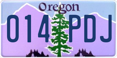 OR license plate 014PDJ