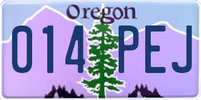 OR license plate 014PEJ