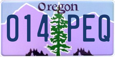 OR license plate 014PEQ
