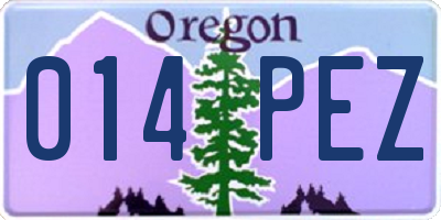 OR license plate 014PEZ