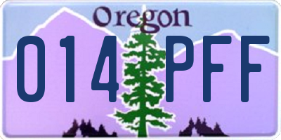 OR license plate 014PFF