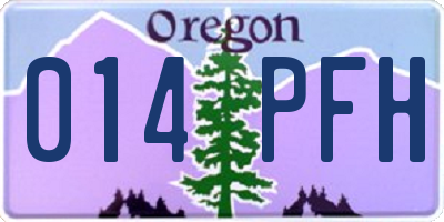 OR license plate 014PFH