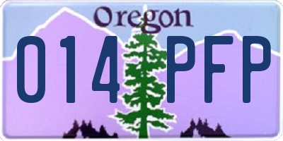 OR license plate 014PFP