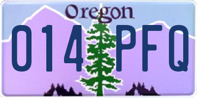 OR license plate 014PFQ