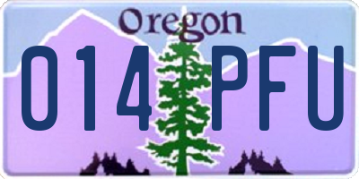 OR license plate 014PFU