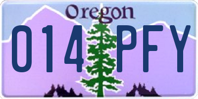 OR license plate 014PFY