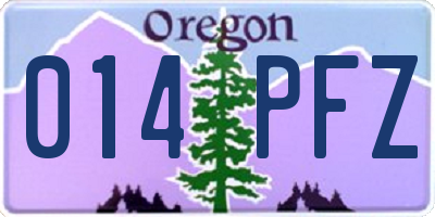 OR license plate 014PFZ