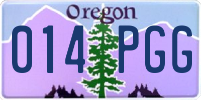OR license plate 014PGG