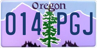 OR license plate 014PGJ