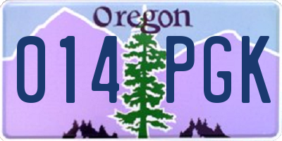 OR license plate 014PGK