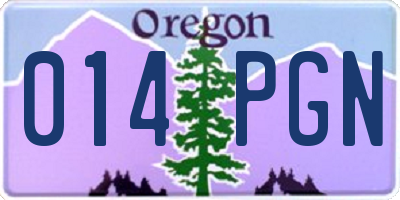 OR license plate 014PGN