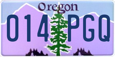 OR license plate 014PGQ