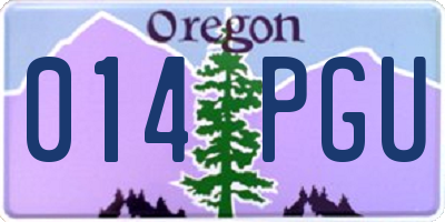 OR license plate 014PGU
