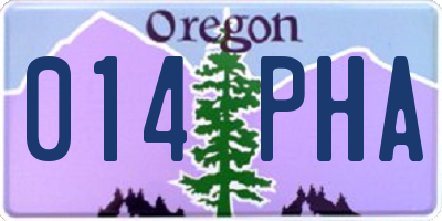 OR license plate 014PHA