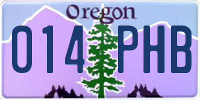 OR license plate 014PHB
