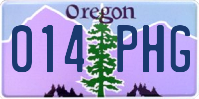 OR license plate 014PHG