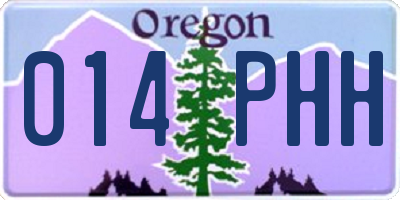 OR license plate 014PHH