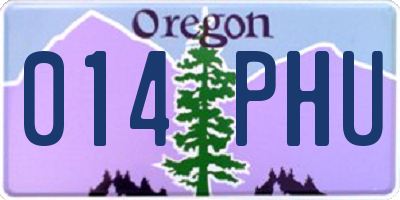 OR license plate 014PHU