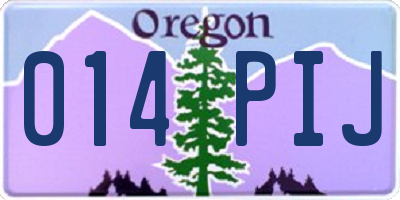 OR license plate 014PIJ