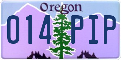 OR license plate 014PIP