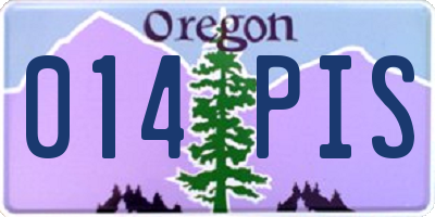 OR license plate 014PIS