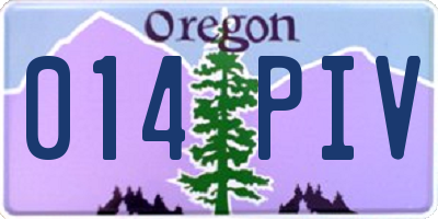 OR license plate 014PIV