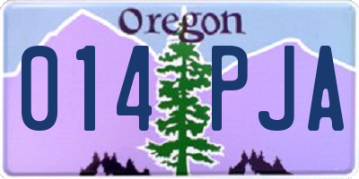 OR license plate 014PJA