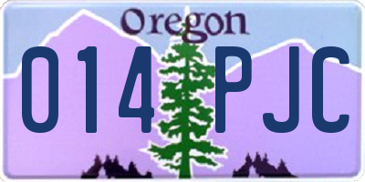 OR license plate 014PJC
