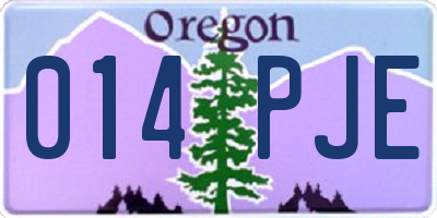 OR license plate 014PJE
