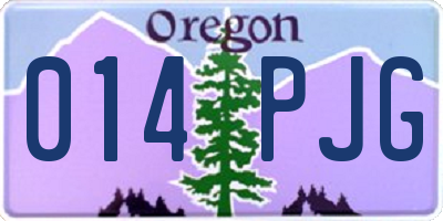 OR license plate 014PJG