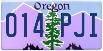 OR license plate 014PJI