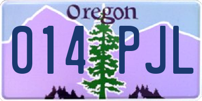 OR license plate 014PJL