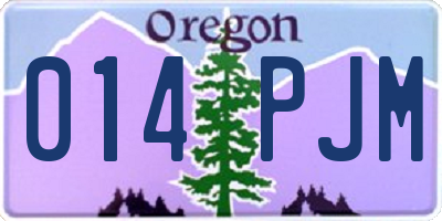 OR license plate 014PJM