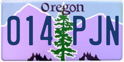 OR license plate 014PJN