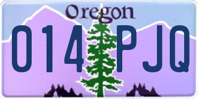 OR license plate 014PJQ