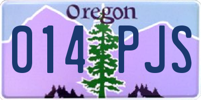 OR license plate 014PJS