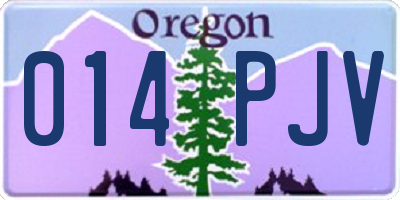 OR license plate 014PJV