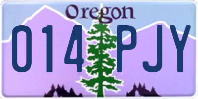 OR license plate 014PJY