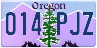 OR license plate 014PJZ